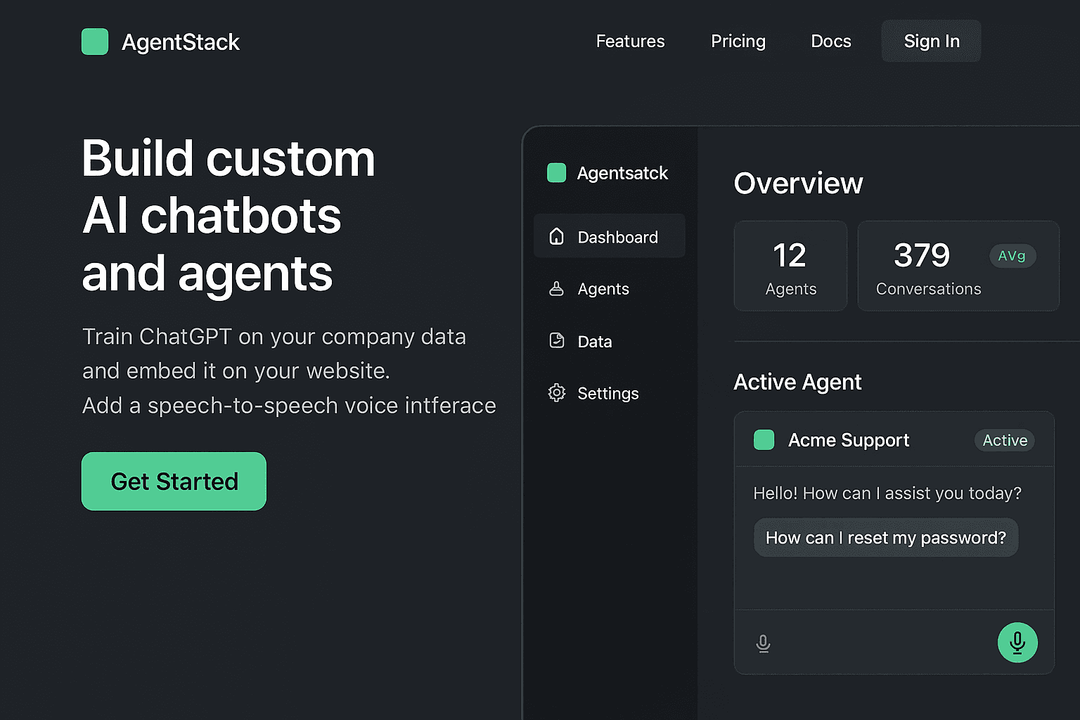 AgentStack — Custom AI Agents & Chatbots