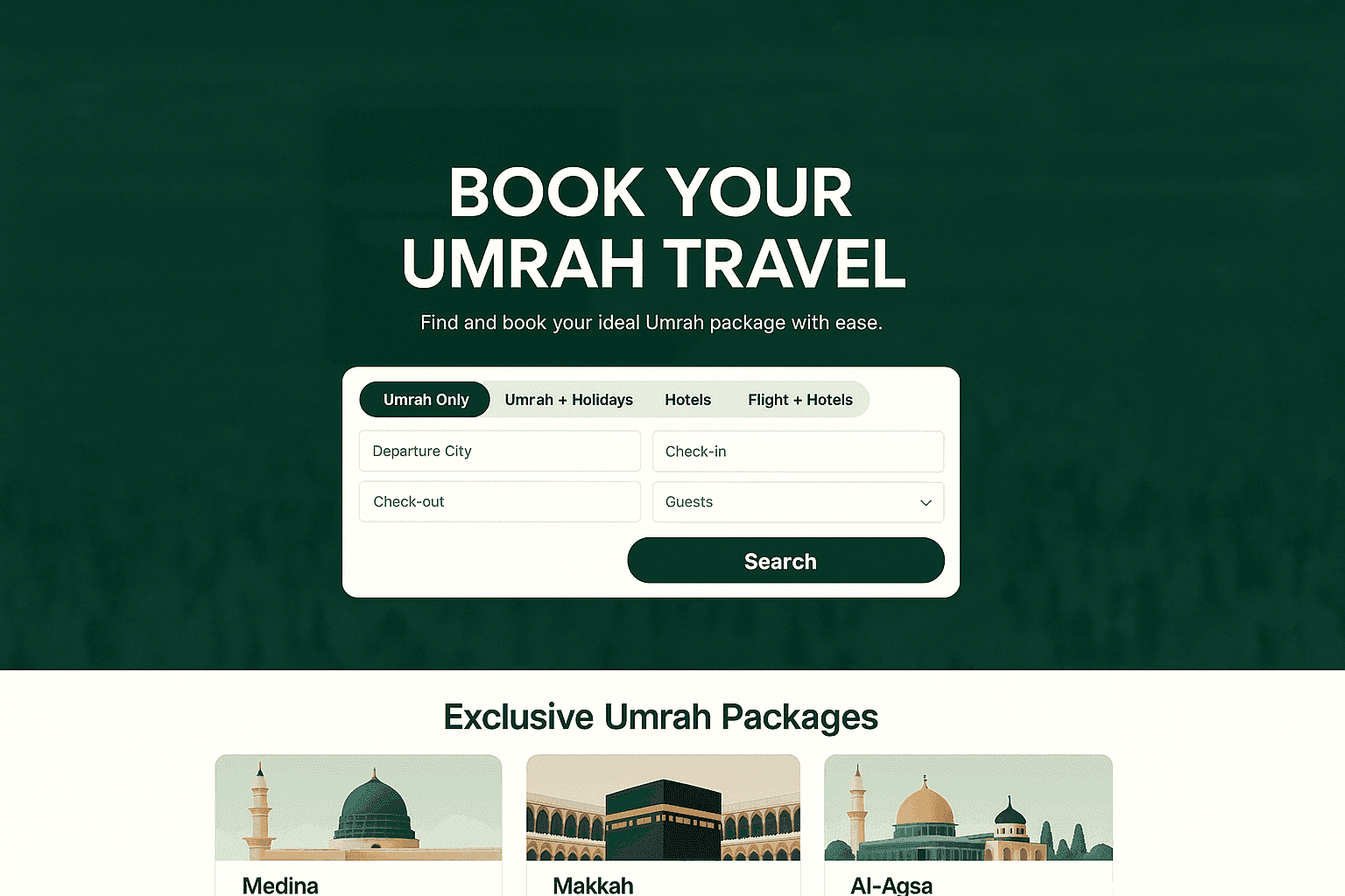 Book Umrah Today (E-commerce & Booking Engine)